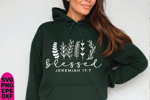 Blessed Svg, Jeremiah 17 7 Christian Png T-Shirt Designs