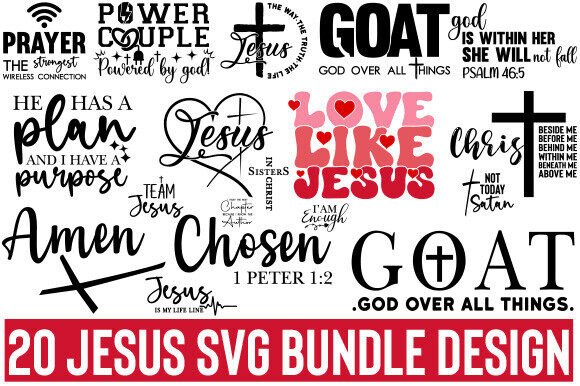 Christian Bundle SVG & Faith Bundle SVG T-Shirt Designs