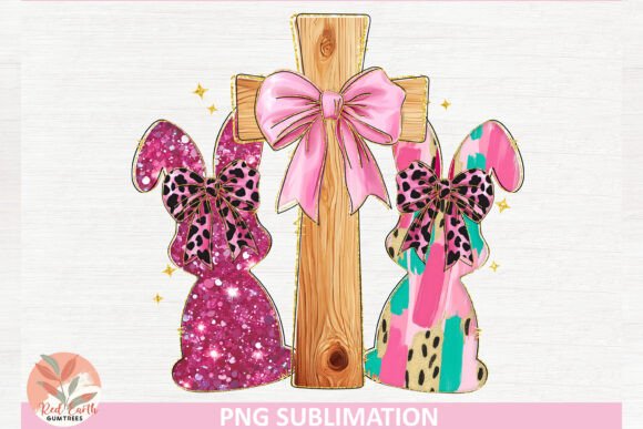 Christian Easter PNG, Coquette Cross Png