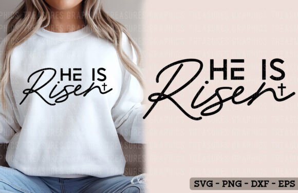 Christian Easter PNG He is Risen SVG