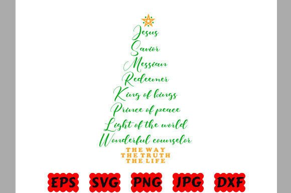 Christian Jesus PNG: Jesus Names Tree T-Shirt Designs