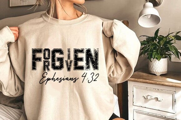 FORGIVEN Ephesians 4:32 Christian SVG for T-Shirt Designs