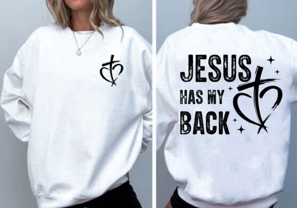 Jesus Has My Back PNG — T-Shirt Designs for Local Branding
