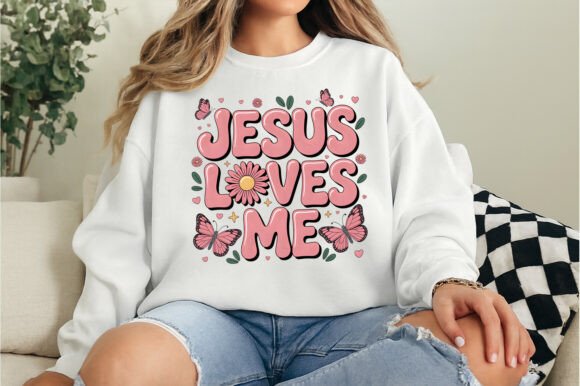 Jesus Loves Me Valentine PNG: T-Shirt Designs