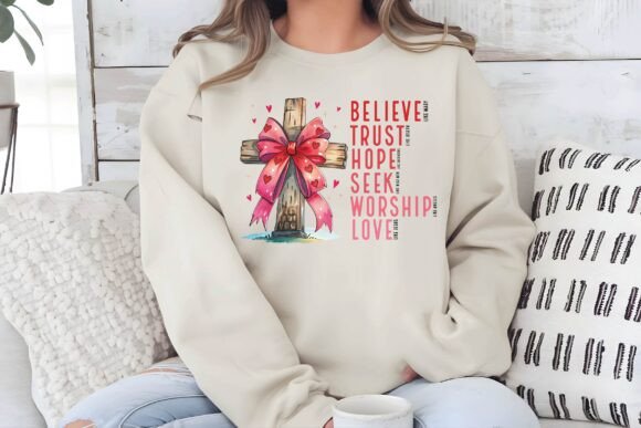 Jesus Valentine, Coquette Bow PNG Design for T-Shirt Designs
